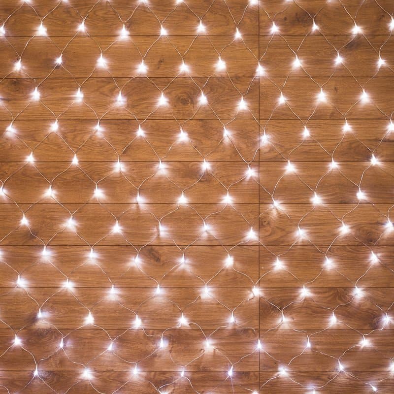 NEON-NIGHT Гирлянда "Сеть" 1,5х1,5м, прозрачный ПВХ, 150 LED Белые 215-125