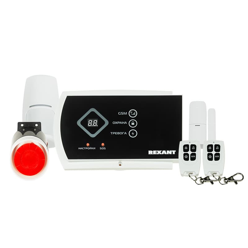 Комплект беспроводной GSM-сигнализации GS-115 с дополнительными датчиками Rexant 46-0111