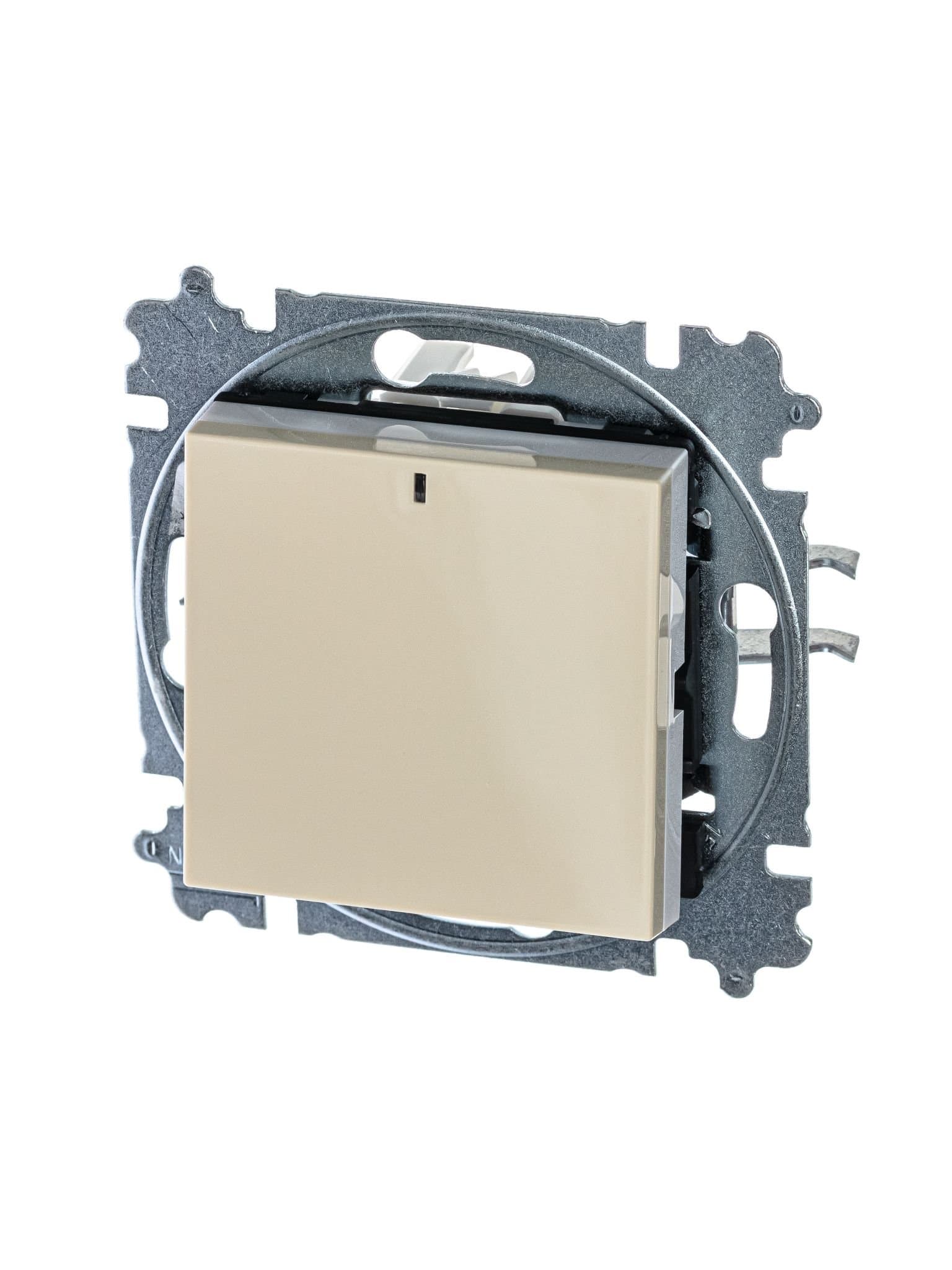 ABB EPJ Levit слоновая кость / белый Переключатель 1-кл, с ориент, подсветкой 2CHH590646A6017 — миниатюра 2