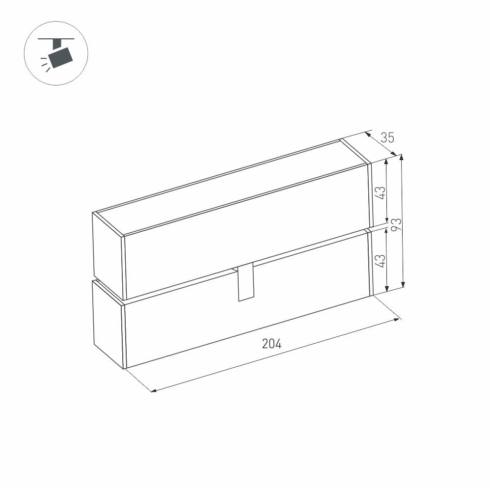 Arlight Светильник MAG-FLAT-FOLD-45-S205-6W Warm3000 (WH, 100 deg, 24V) (IP20 Металл, 3 года) 026985 — миниатюра 3