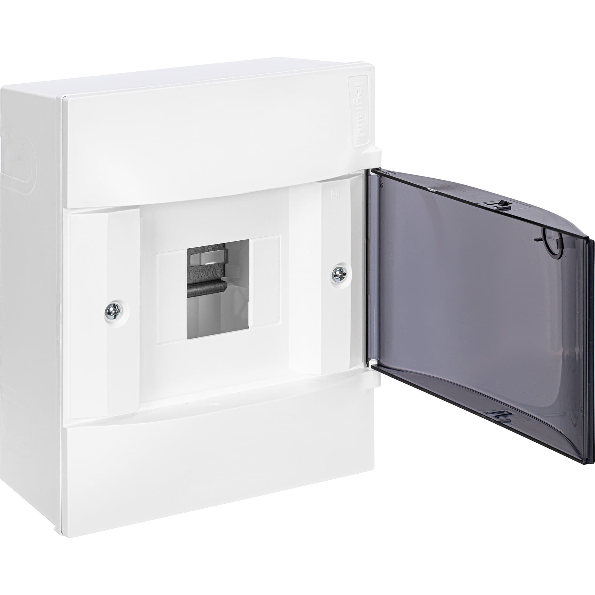 Legrand Practibox S Пластиковый щиток Навесной 1X4 Дымчатая дверь 134614 — миниатюра 2