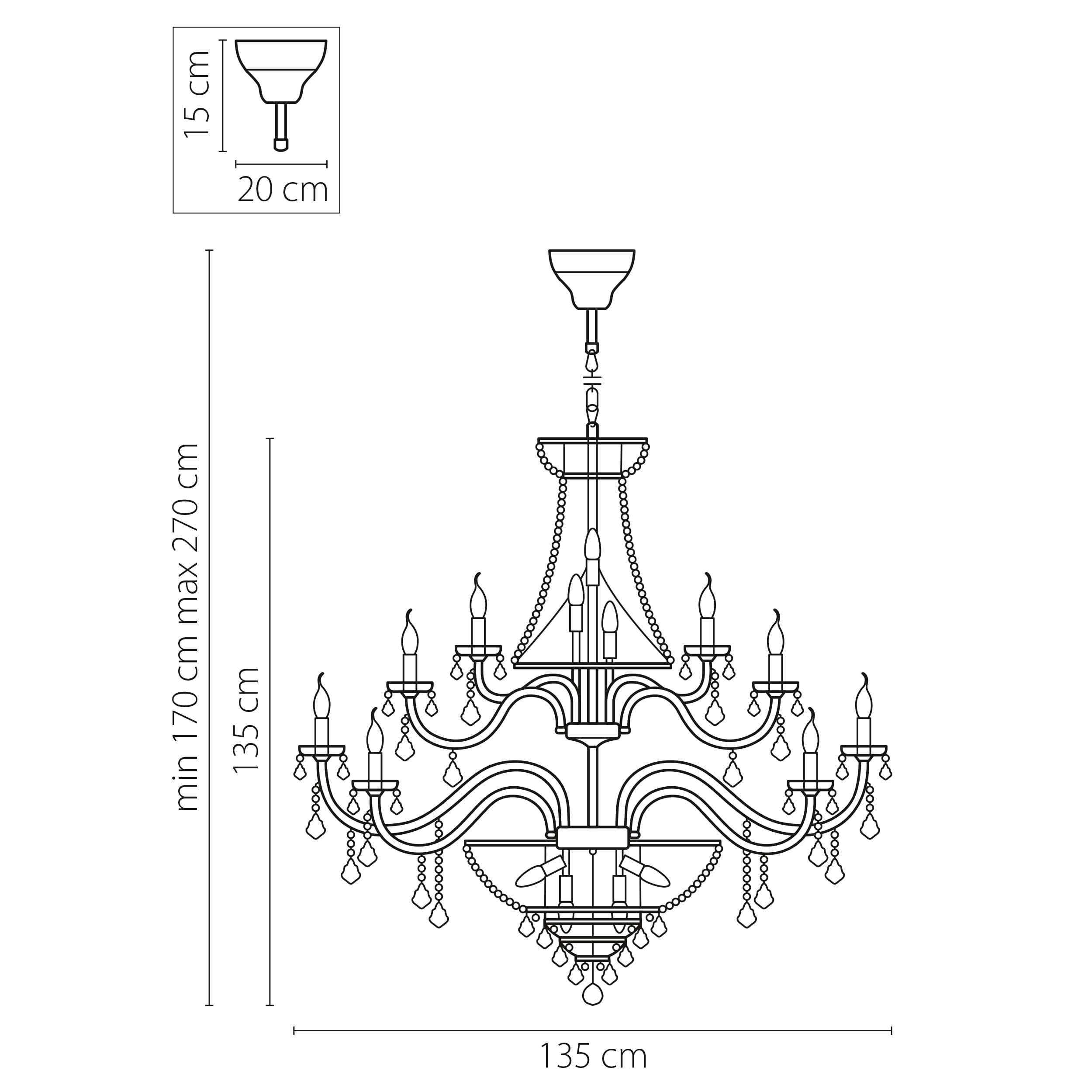 Lightstar Люстра подвесная Classic Lightstar 700511 — миниатюра 2