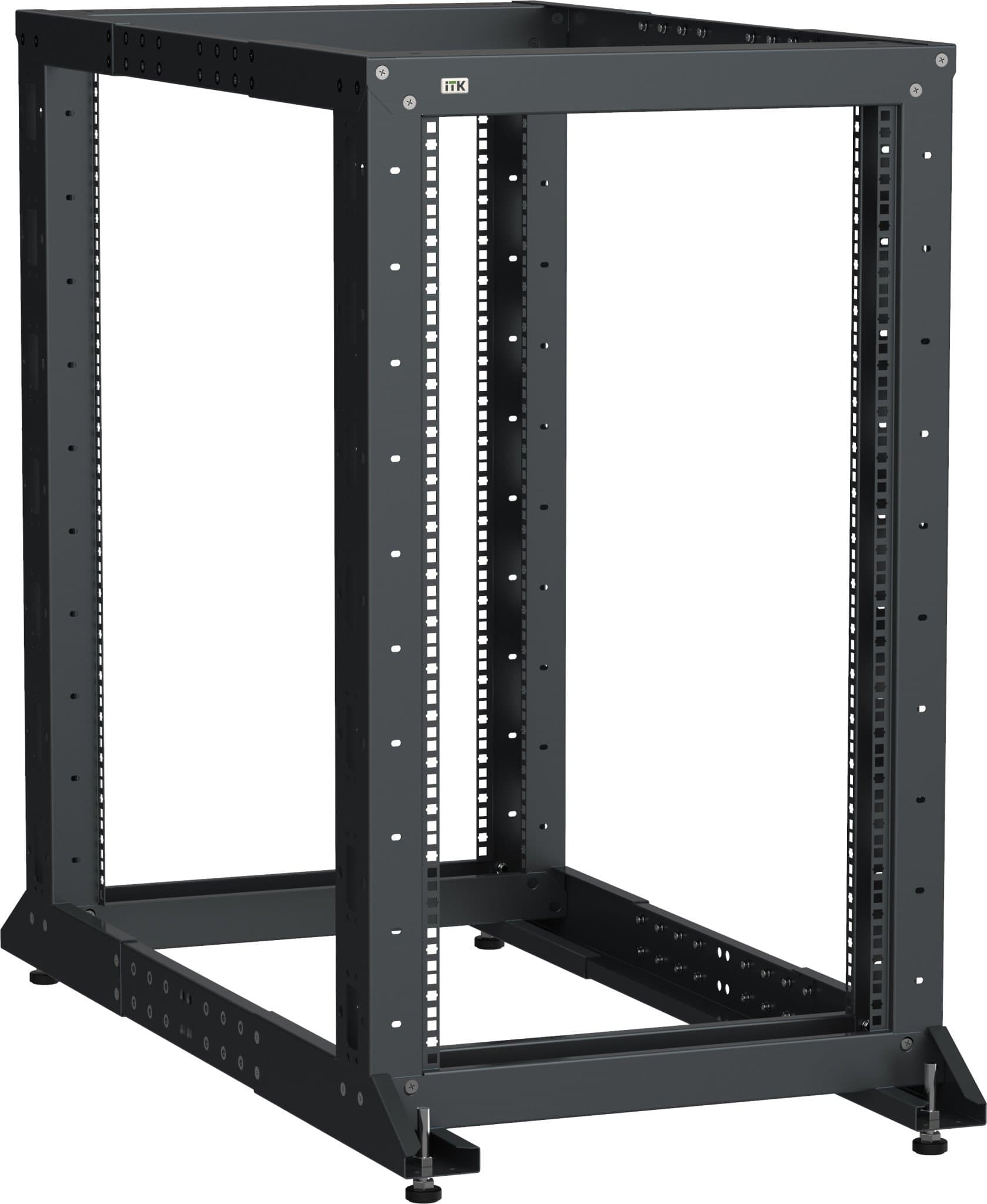 IEK LINEA F ITK Стойка 2-рамная 24U 600х600-1000мм черная LF05-24U61-2GM