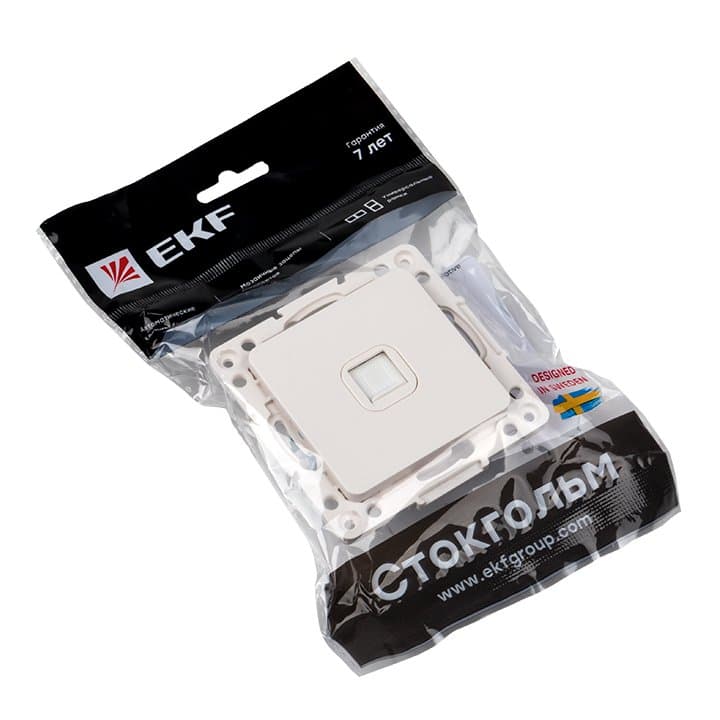 EKF PROxima Стокгольм Белый Розетка RJ-45 — миниатюра 5