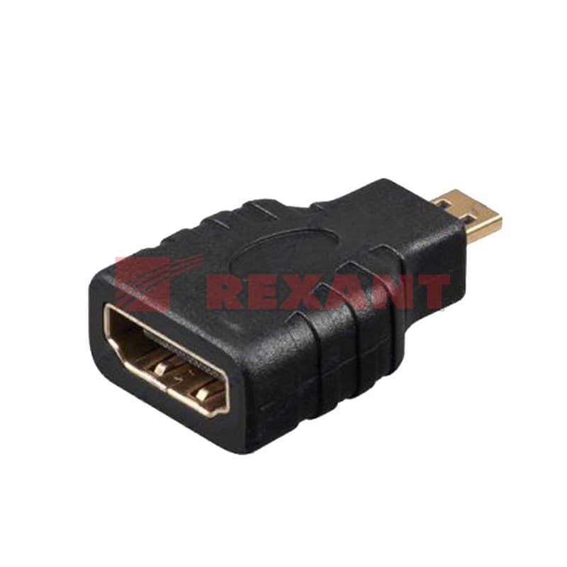 ПереходНИК гн.HDMI - шт.Micro HDMI GOLD Rexant 17-6815 — миниатюра 2