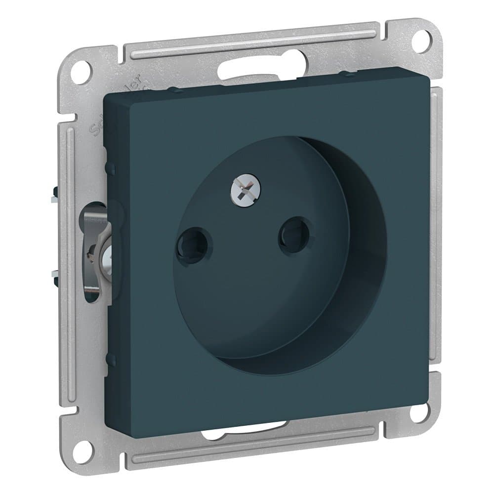 Systeme Electric AtlasDesign Изумруд Розетка б/з со шторками, 16А, механизм