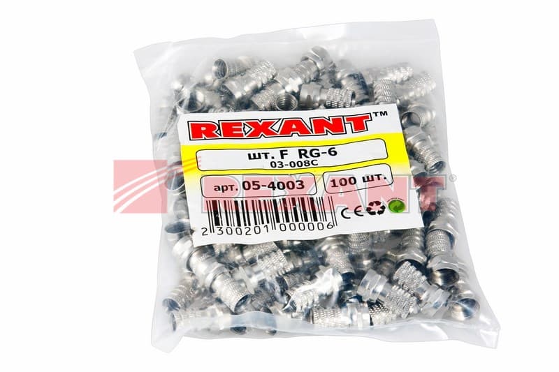 Разъем F-Разъем RG-6 Rexant 05-4003 — миниатюра 4