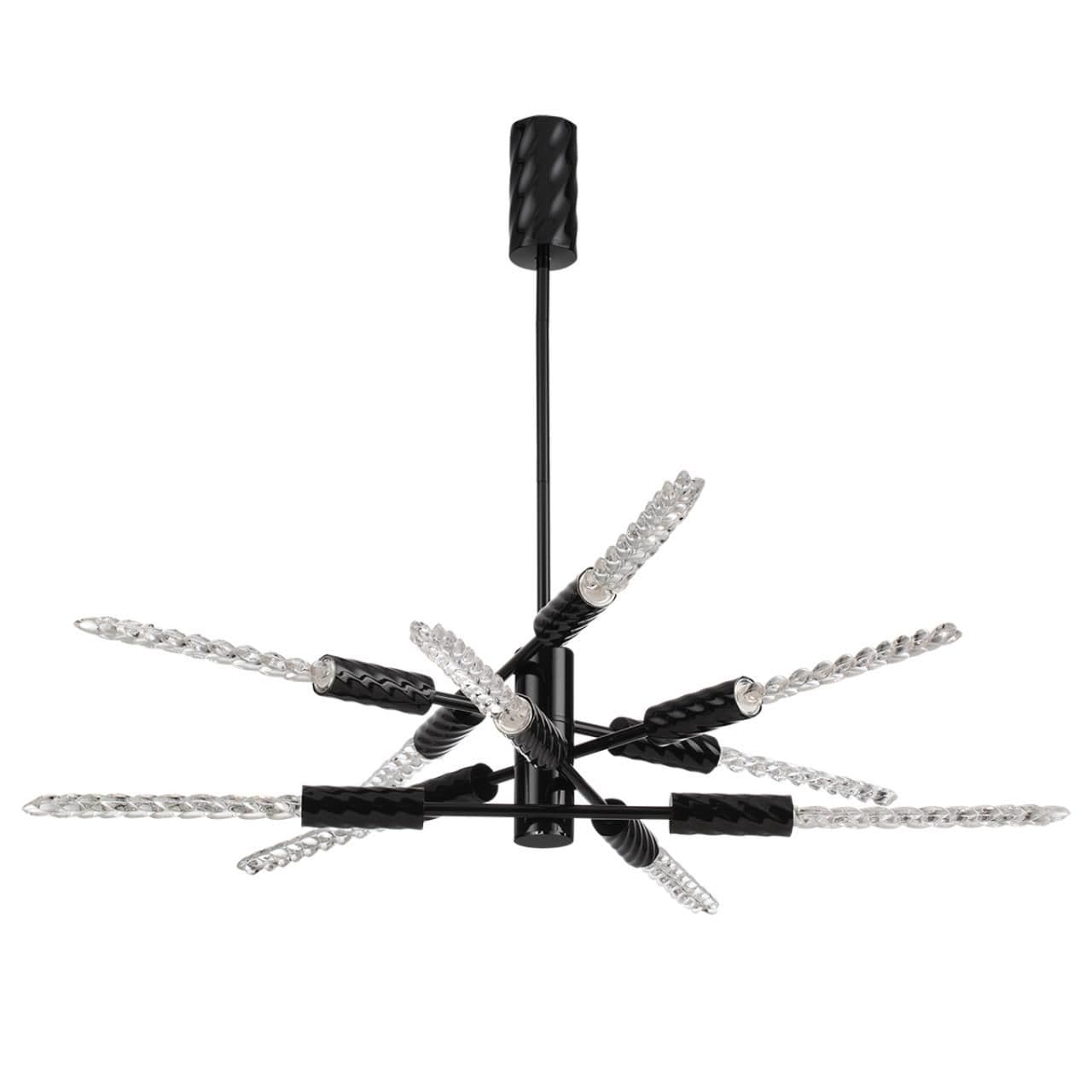 Odeon Light 5459/28L L-VISION ODL_EX26 041 черный глянцевый/прозрачн./металл/стекло Люстра LED 28W (10*2.8W) 3000K 1260Лм KOLOS