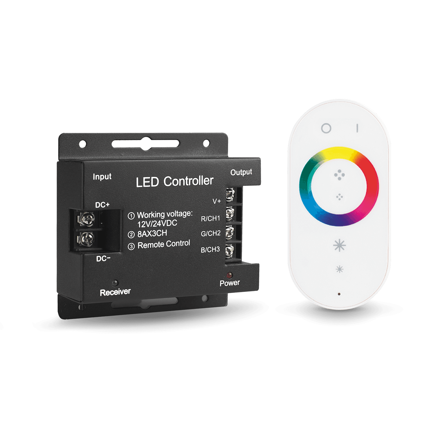 Gauss Контроллер для RGB 288W 24А с сенсорным пультом управления цветом (белый) 201013288 — миниатюра 4
