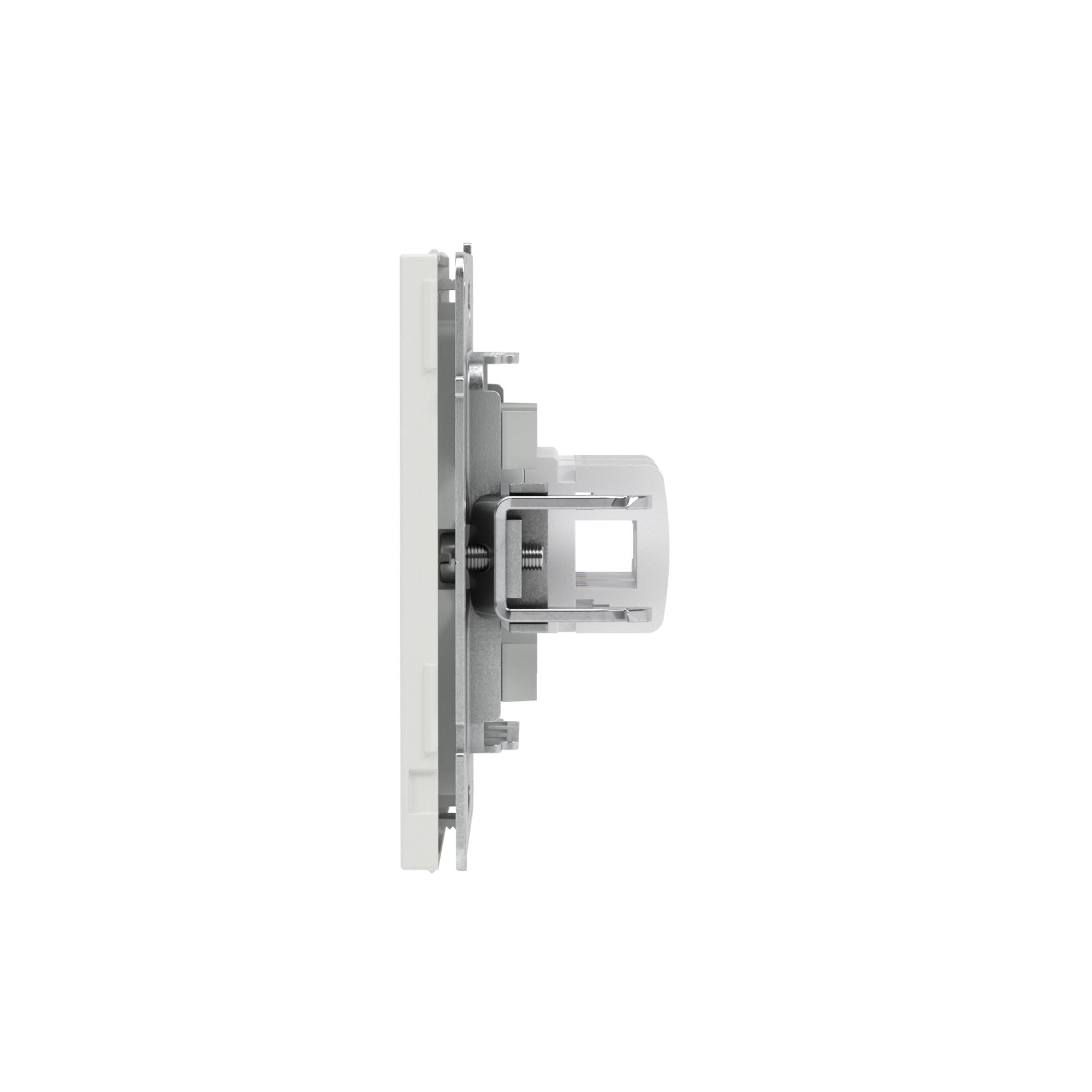 DKC KANT Компьютерная розетка RJ-45 без шторки, кат.5е двойная, белый песок — миниатюра 4