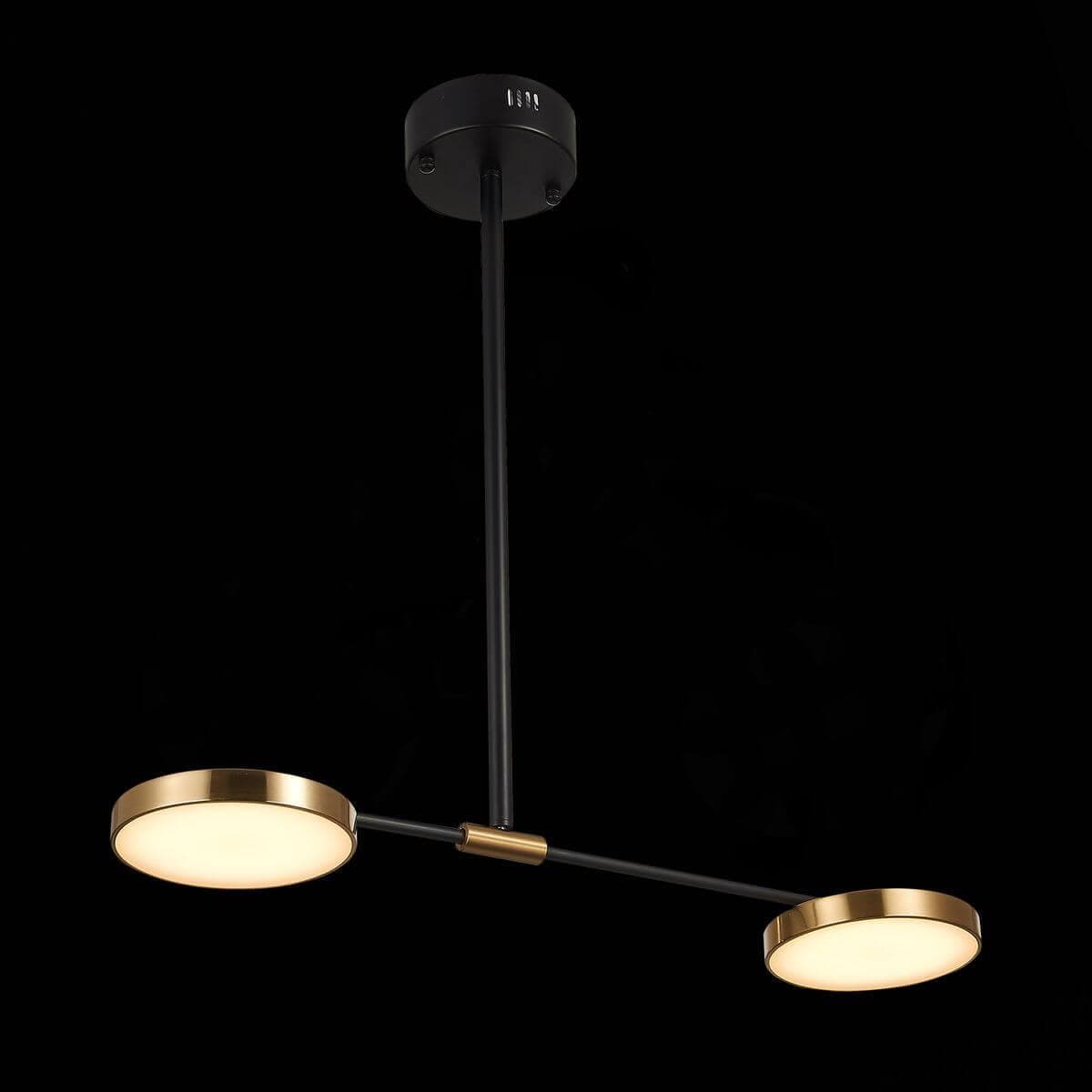 ST Luce SL1605.403.02 Светильник подвесной Черный/Латунь, Белый LED 2*8,5W 3000K — миниатюра 2