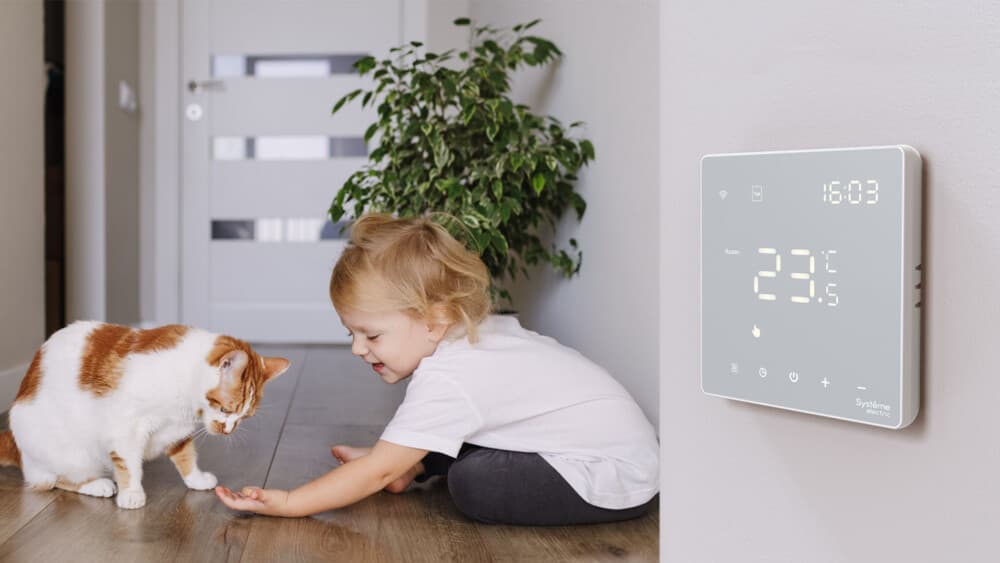 Systeme Electric ArtGallery Белый Термостат программируемый с Wi-Fi для электрического теплого пола, 16 А, моноблочный — миниатюра 9