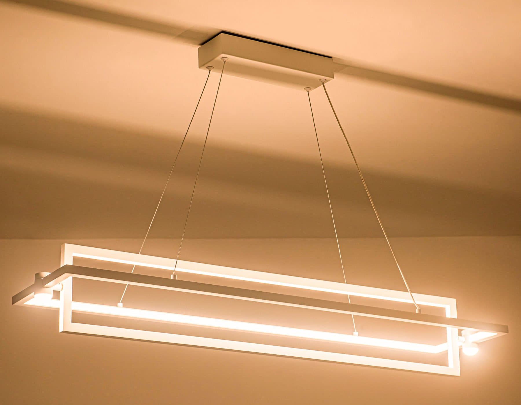 Ambrella Светильник подвесной светодиодный FL5735/2+2 WH белый 45W 3000K/4200K/6400K 900*220*1300 (без ПДУ) — миниатюра 3