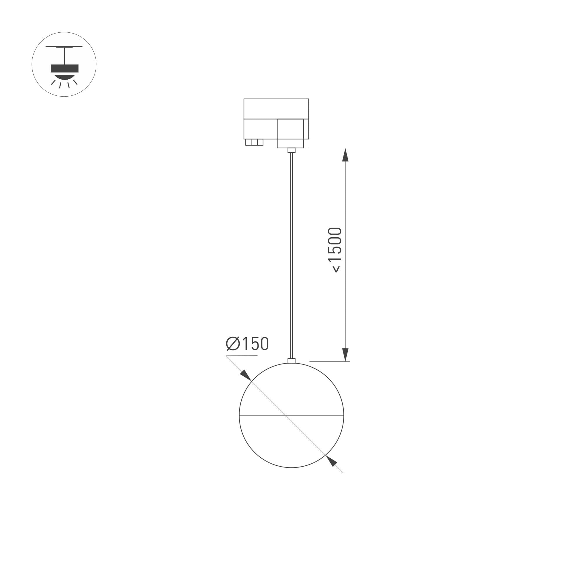 Arlight Светильник LGD-EMISFERO-TRACK-HANG-2TR-R150-11W Day4000 (WH, 170 deg, 230V) (IP20 Металл, 3 года) 035945 — миниатюра 7