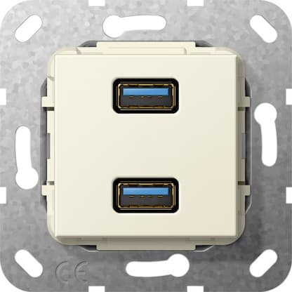 Gira S-55 Крем Разъем USB 3.0 A 2 местн. 568401