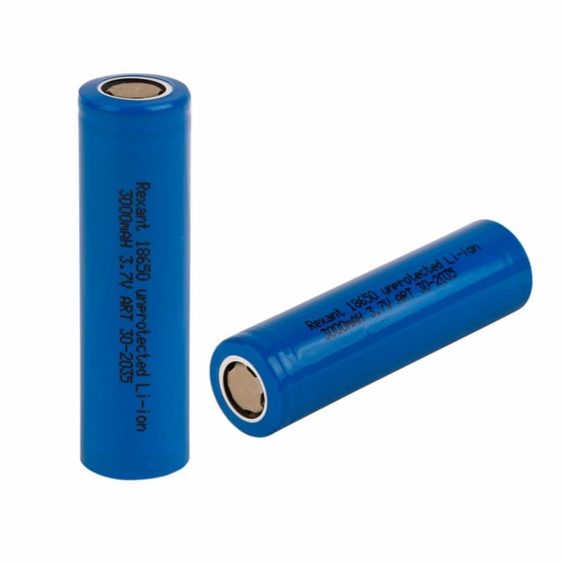 Высокоемкостный аккумулятор 18650 unprotected 20 А Li-ion 3000 mAH 3.7 В Rexant 30-2035