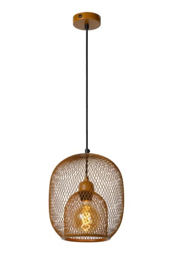 Lucide JERREL Светильник подвесной Ø 25 cm 1xE27 Brown 78396/01/43