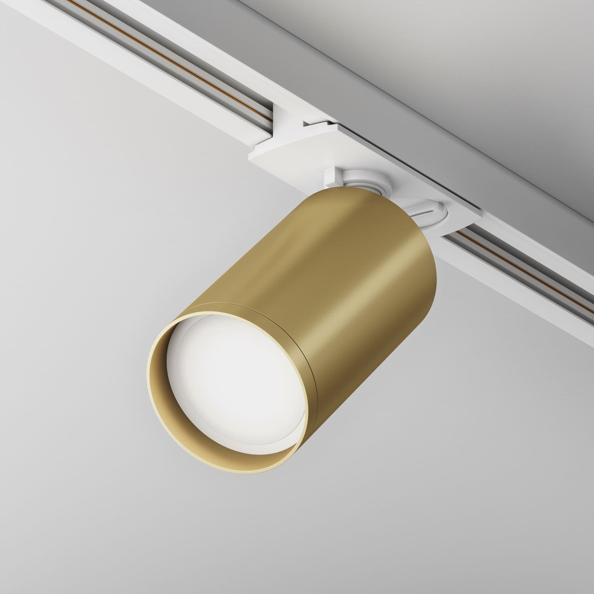 Maytoni Трековый светильник Белый и Матовое золото Focus TR020-1-U-GU10-WMG