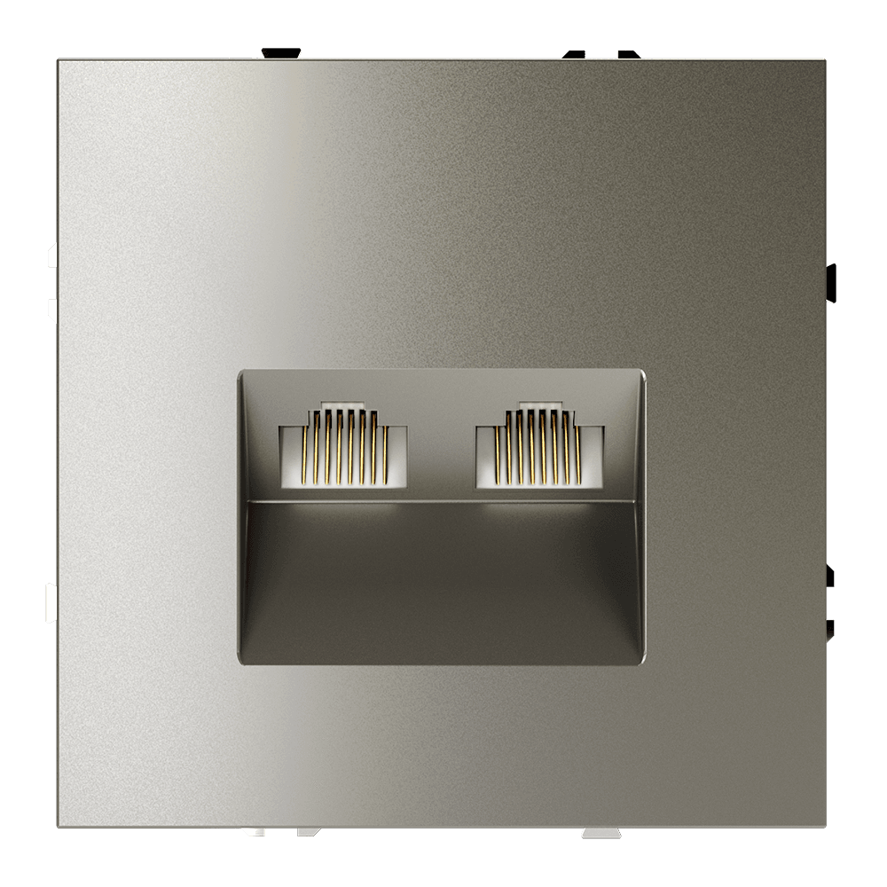 Voltum S70 Шелк Розетка компьютерная 2-ая RJ45+RJ45 кат.6