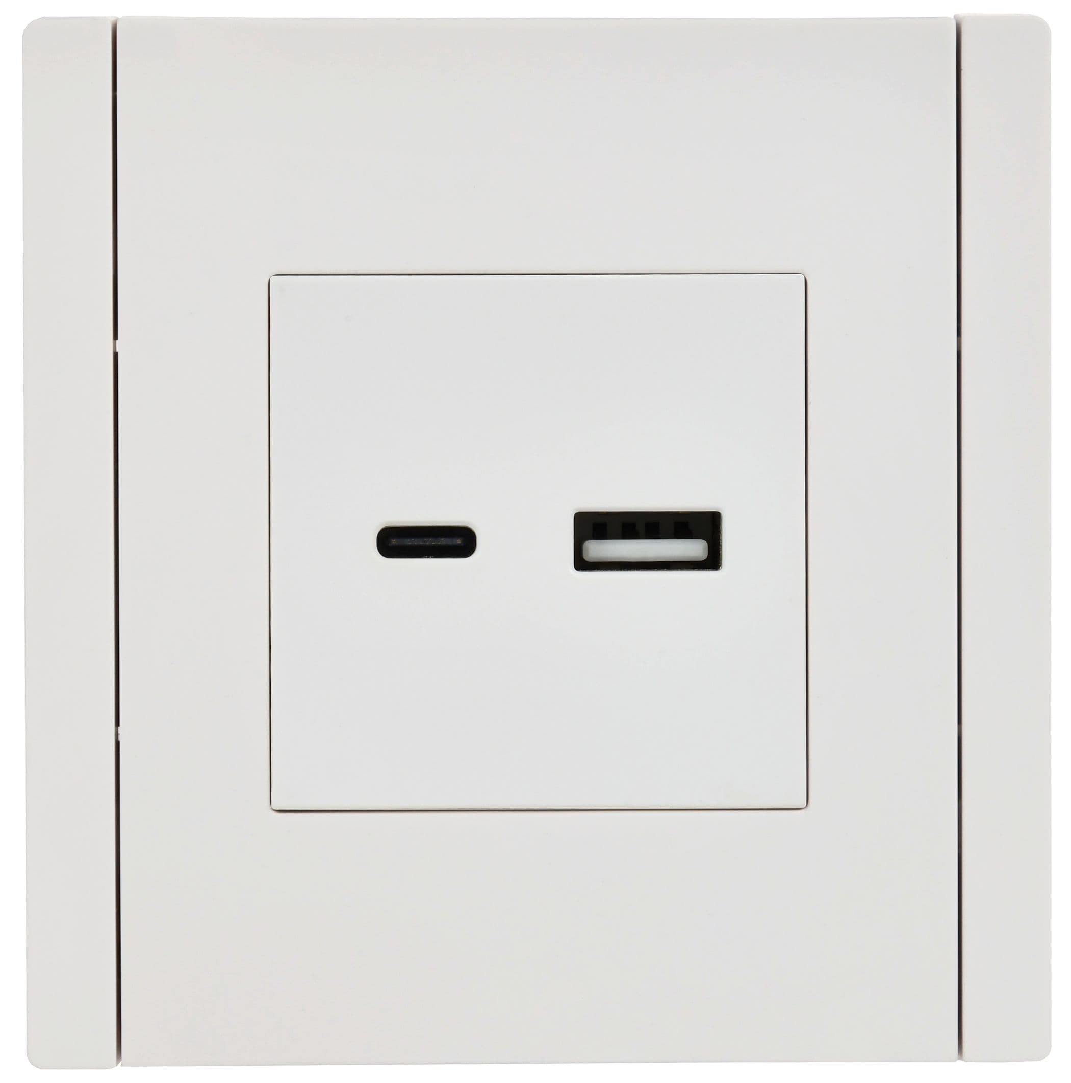 IEK FORTE&PIANO Белый Розетка USB A+C 3,1А FP250 — миниатюра 2