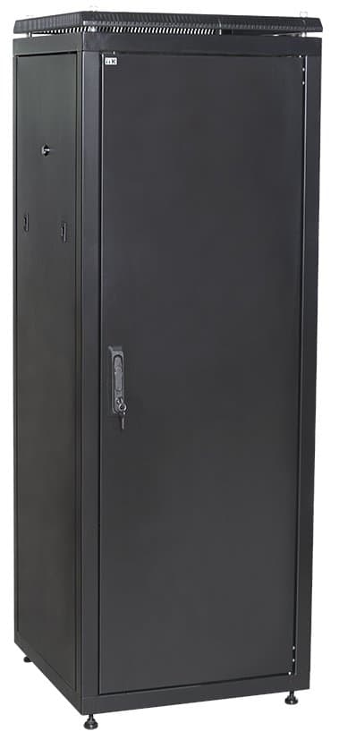 IEK LINEA N ITK Шкаф сетевой 19" LINEA N 18U 600х600 мм металлическая передняя дверь, черный LN05-18U66-M — миниатюра 2
