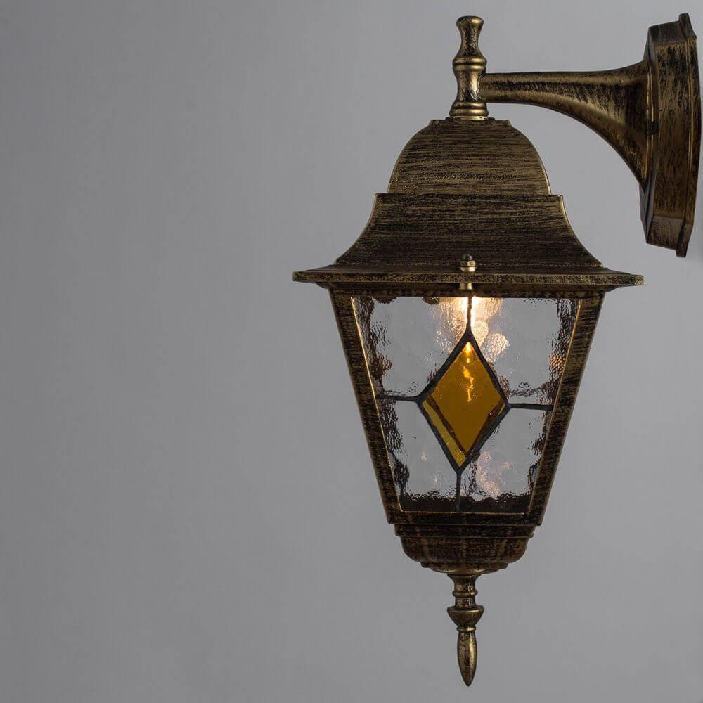 Arte Lamp Berlin Коричневый/Белый Светильник уличный настенный 1x75W E27 A1012AL-1BN — миниатюра 3