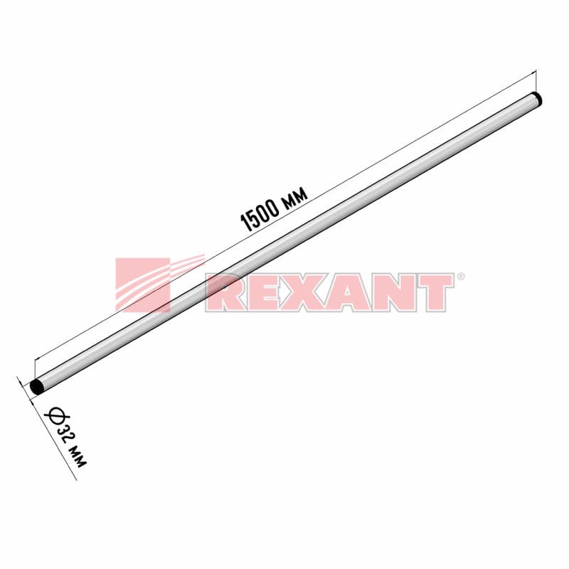 Мачта для антенн КРЫМ-1 150см Rexant 34-0483 — миниатюра 2