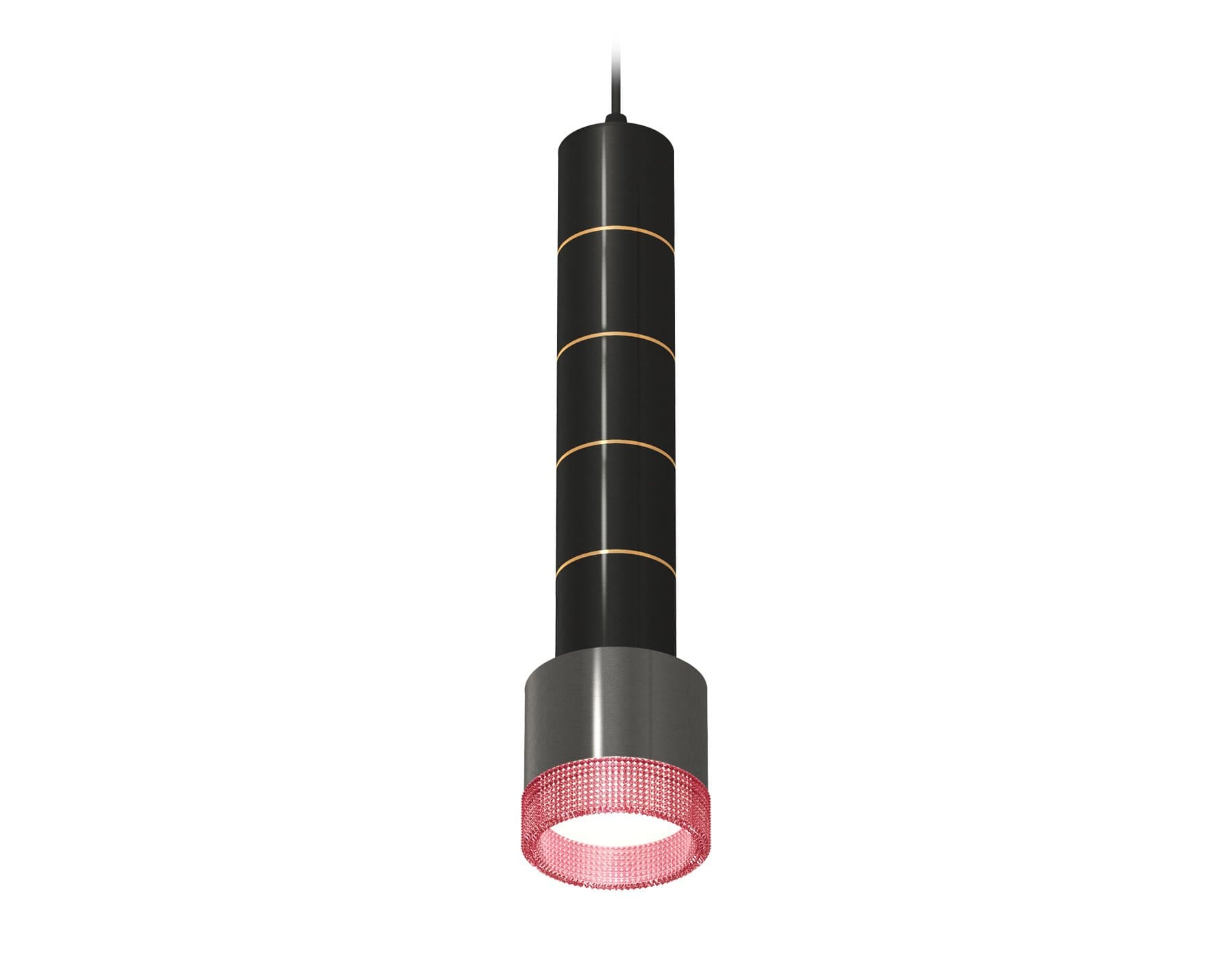 Ambrella Комплект подвесного светильника с композитным хрусталем XP8115015 DCH/PI черный хром/розовый GX53 (A2302, C6303, A2062, C6303, A2062, C6303,