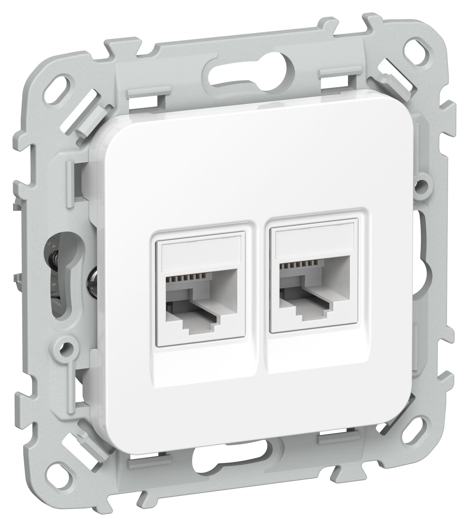 IEK FLITE Белый Розетка 2-местная компьютерная RJ45 категория 5Е UTP