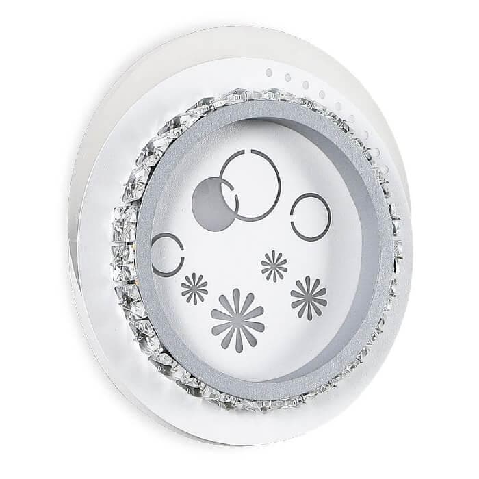 Ambrella Настенный светодиодный светильник с хрусталем FA272 WH/GR белый/серый LED 3000K+6400K 24W 200*180*50