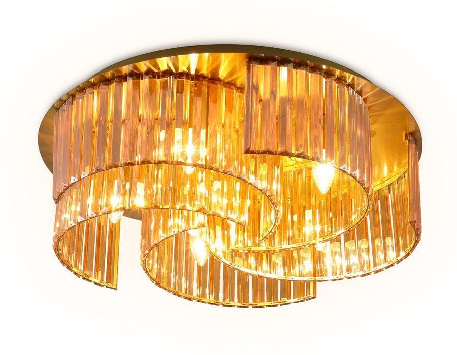 Ambrella Потолочный светильник TR5207/6 GD/TI золото/янтарь E27/6 max 40W D600*180 — миниатюра 1