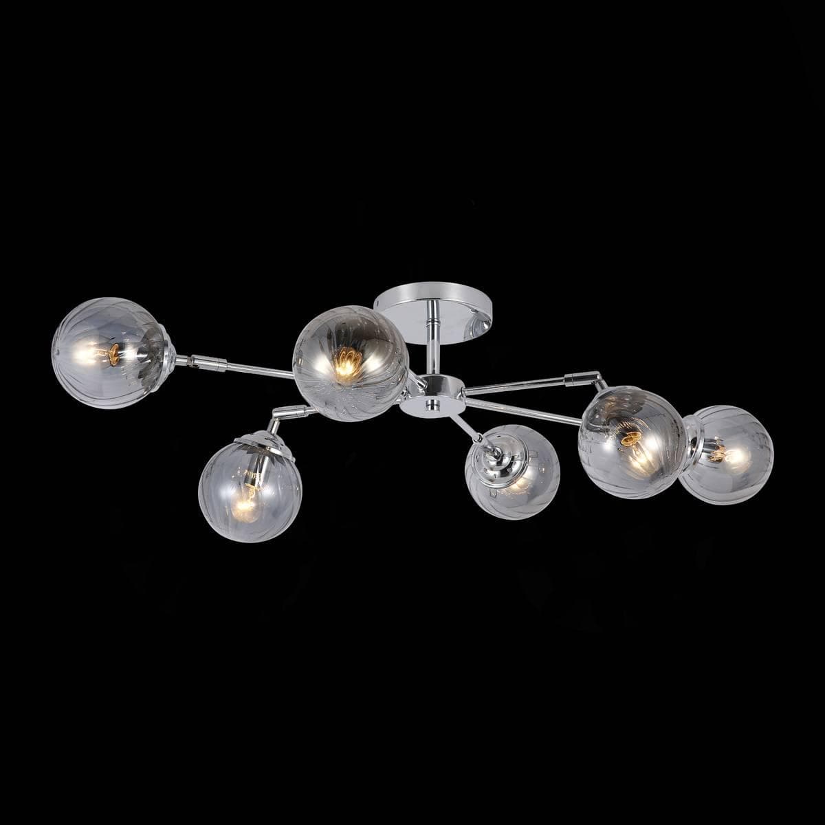 Evoluce SLE102202-06 Светильник потолочный Хром/Дымчатый E14 6*40W — миниатюра 2