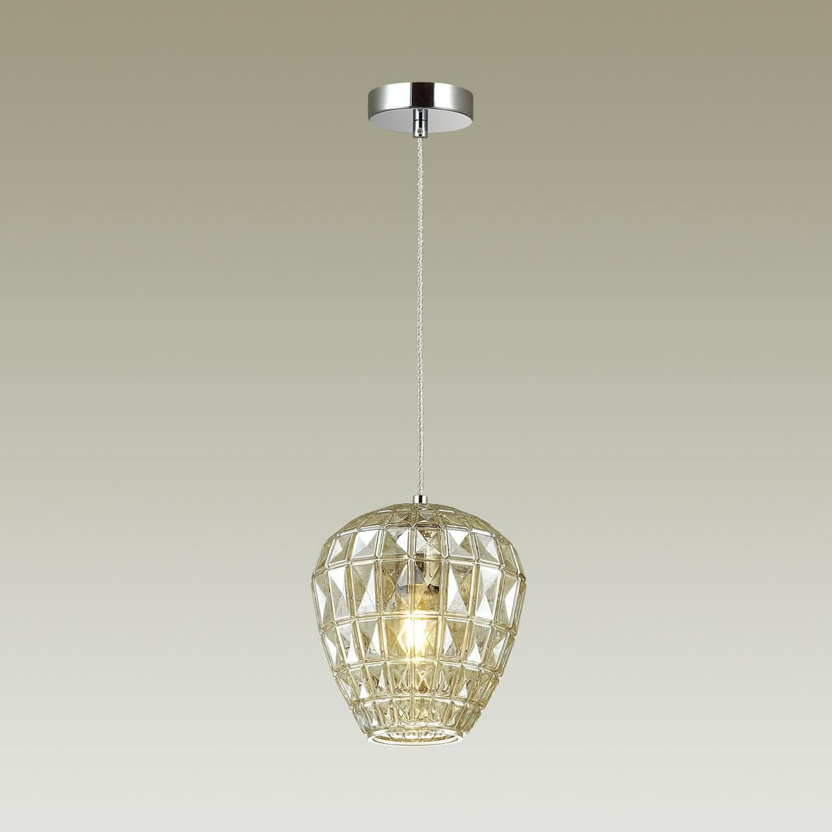 Odeon Light 4715/1 ODL20 369 св.коричневый/хром Подвес E27 60W 220V MAKA — миниатюра 4