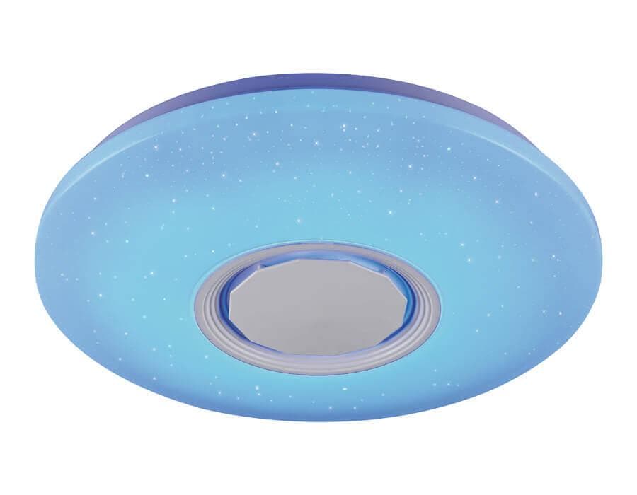 Ambrella Музыкальный светодиодный светильник FF201 WH/CH белый 72W D495*85 (ПДУ ИК) — миниатюра 2