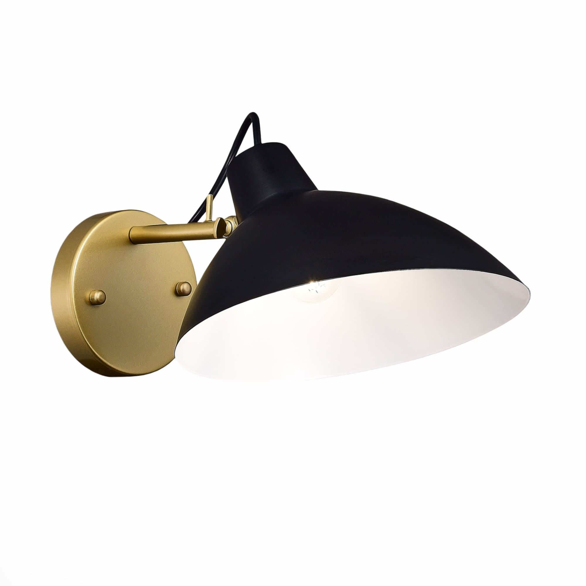 ST LUCE SL1803.201.01 Бра Черный+Золото/Черный E27 1*60W