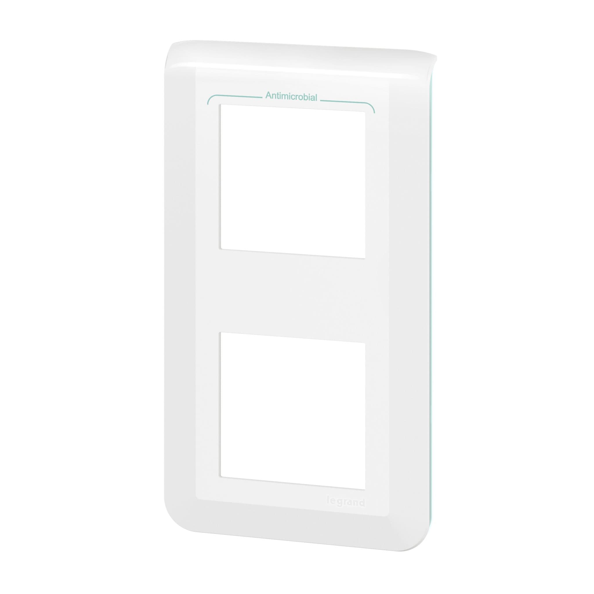Legrand Mosaiс Рамка - Программа Mosaic - 2x2 модуля - вертикальная - антимикробная 078723L — миниатюра 2