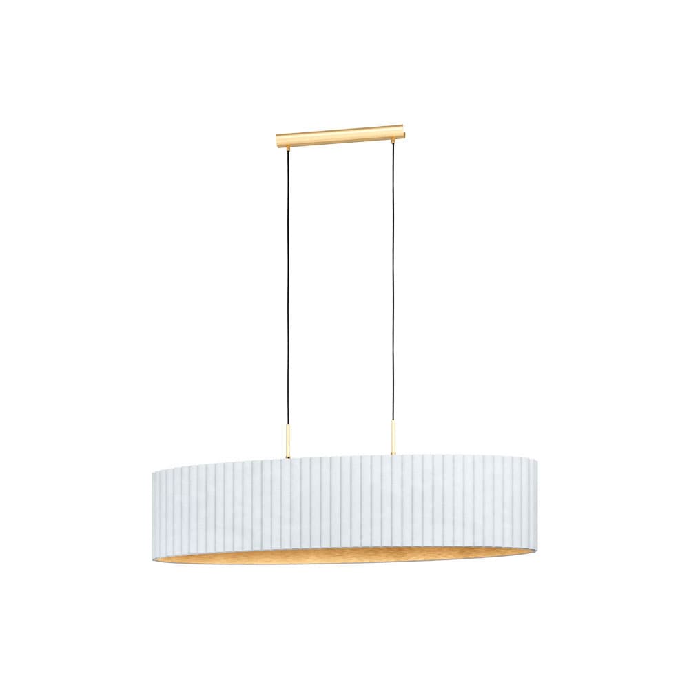 Eglo TAMARESCO Подвес , 2x40W(E27), L1020, B300, H1500, сталь, латунь брашир./бархат, белый, золото 39764