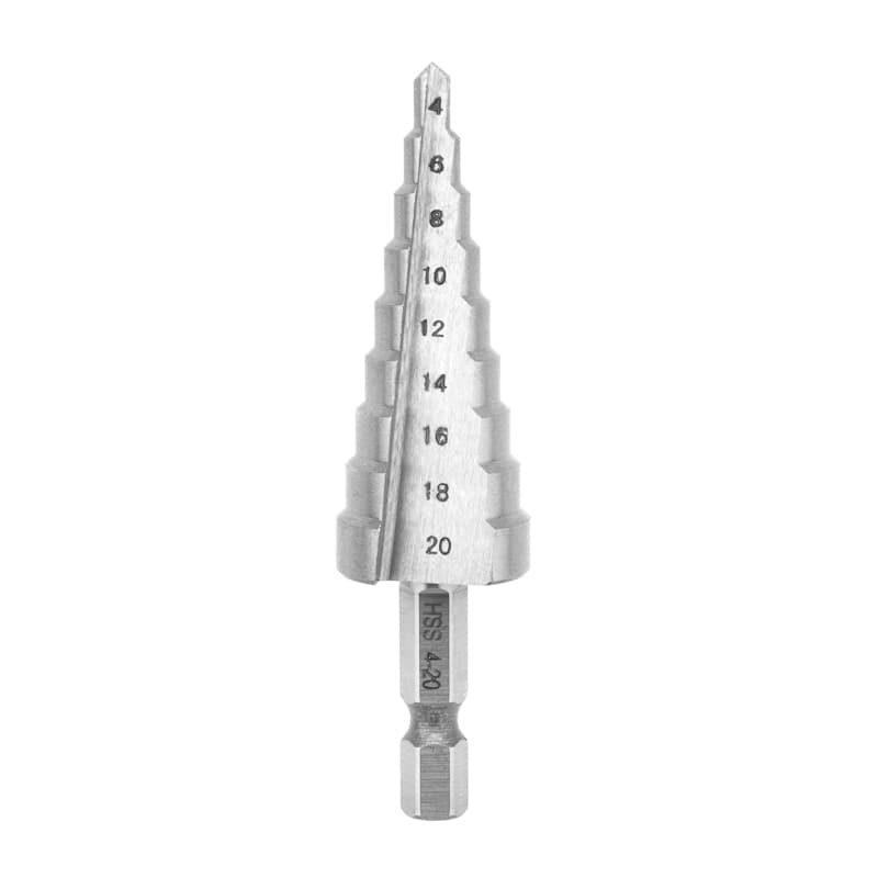 Сверло по металлу ступенчатое 4,0-20,0 мм 76 mm 62 HRC Kranz KR-12-6601