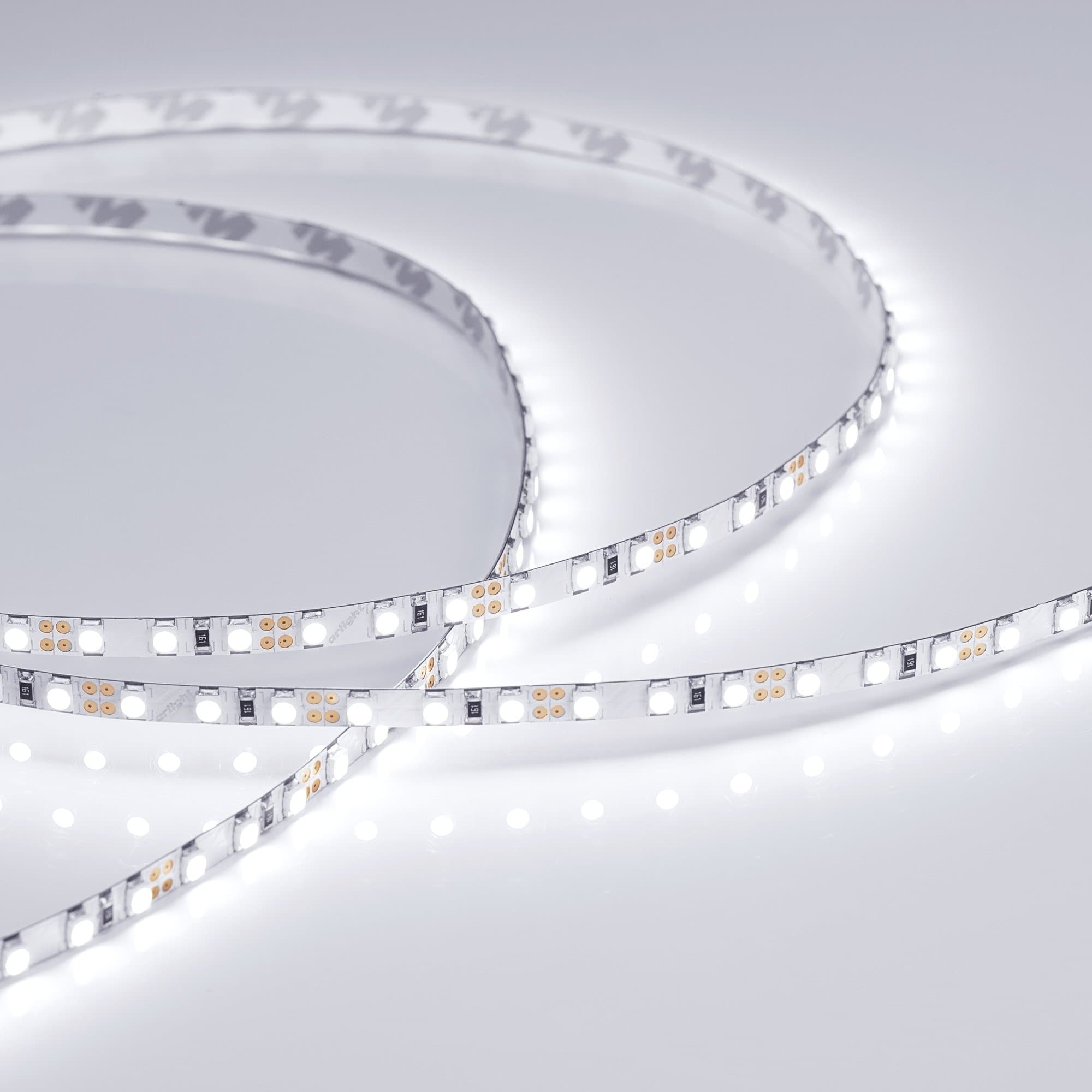 Arlight Светодиодная лента RT 2-5000 12V White6000 5mm 2x (3528, 600 LED, LUX) (9.6 Вт/м, IP20) 014992(B) — миниатюра 4