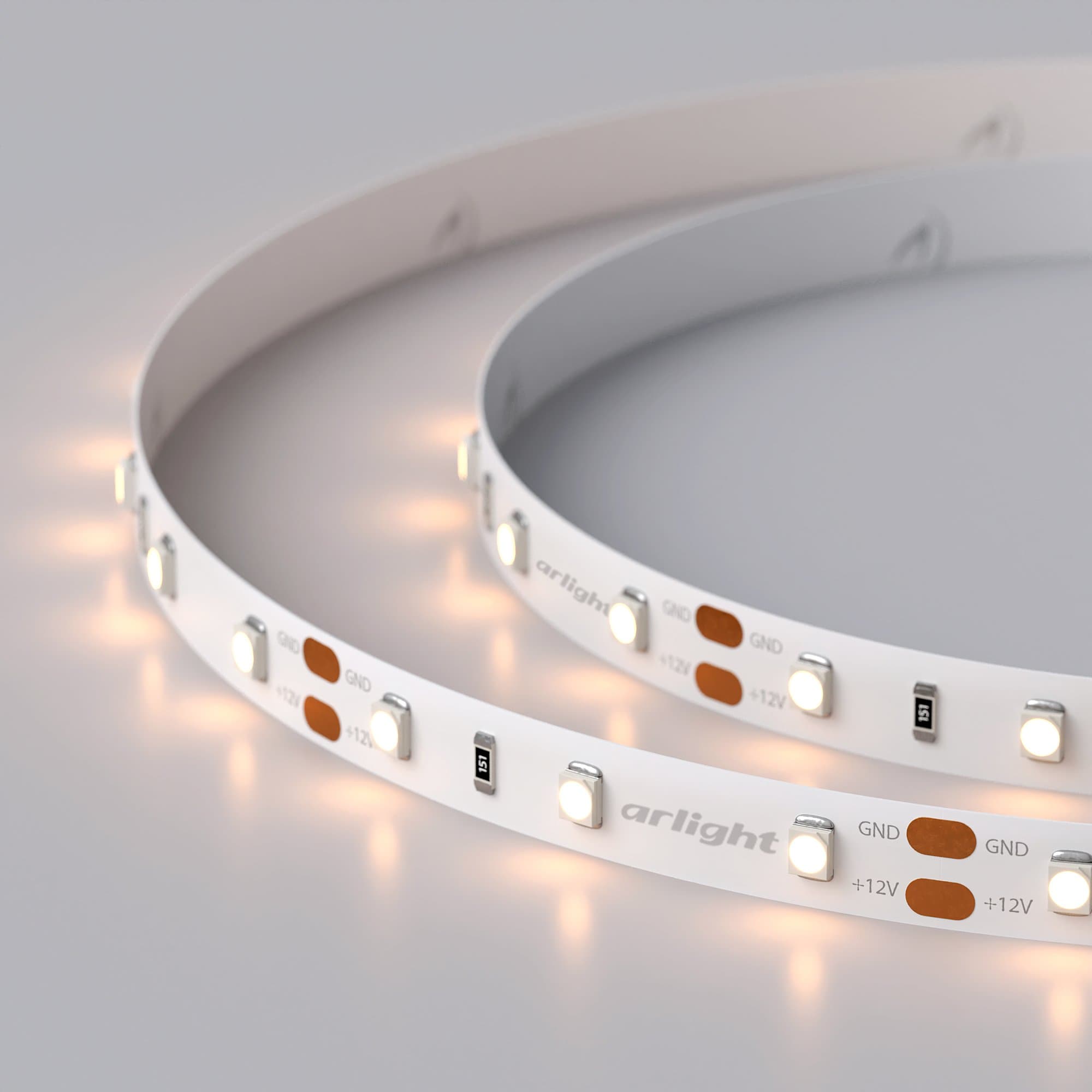 Arlight Светодиодная лента RT 2-5000 12V Warm2700 (3528, 300 LED, LUX) (4.8 Вт/м, IP20) 010597(B) — миниатюра 3