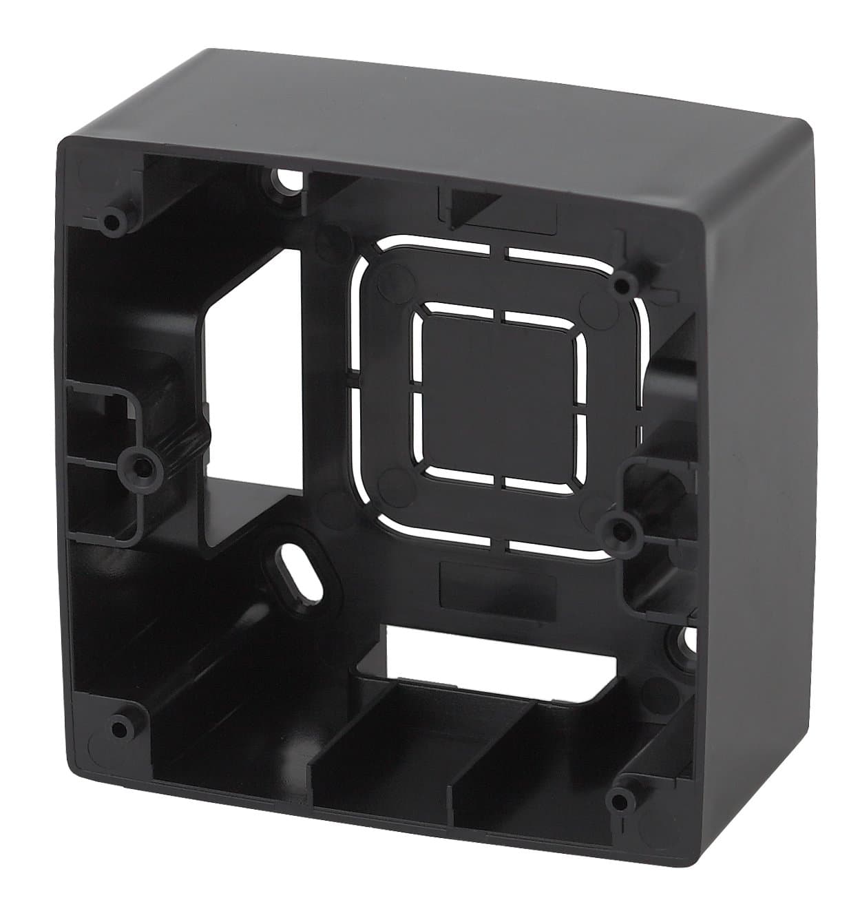 ЭРА 12-6101-06 Чёрный Коробка наклад. монтажа 1 пост, 12