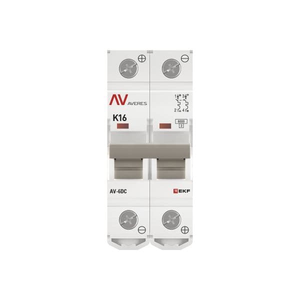 EKF Выключатель автоматический AV-6 DC 2P 16A (K) 6kA AVERES — миниатюра 4