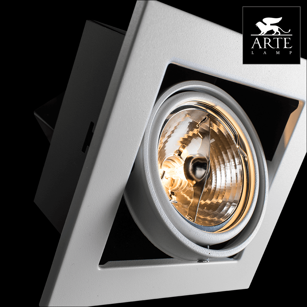 Arte Lamp Cardani Белый Светильник точечный встаиваемый 50W G5,3 1x500lm A5930PL-1WH — миниатюра 3