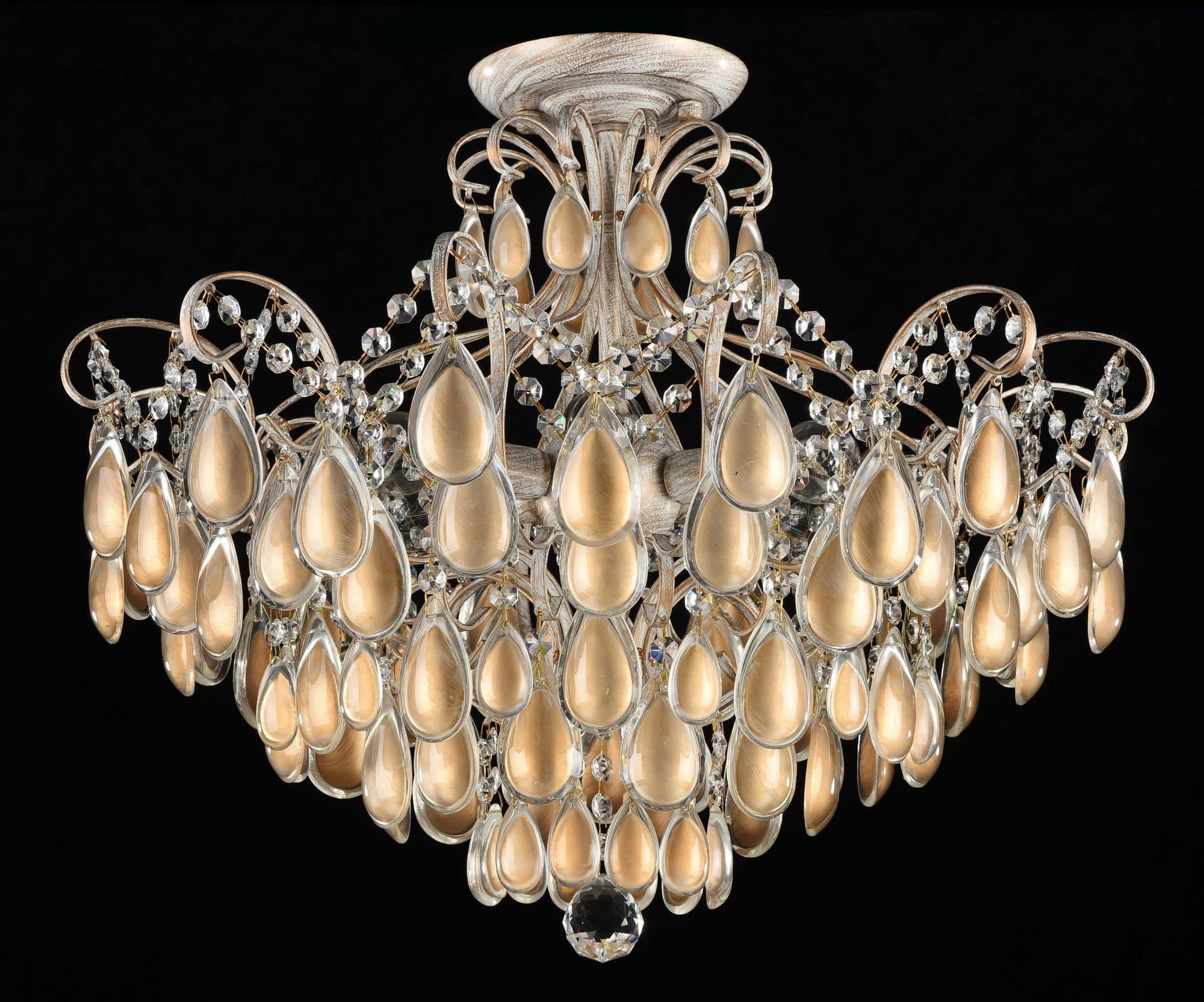 Freya Classic Chabrol Белый с Золотом Люстра E14 40W FR2302-CL-06-WG — миниатюра 4