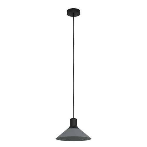 Eglo 99511 Подвесной потолочный светильник (люстра) ABREOSA, 1x28W, E27, H1100, Ø280, сталь, черный/серый