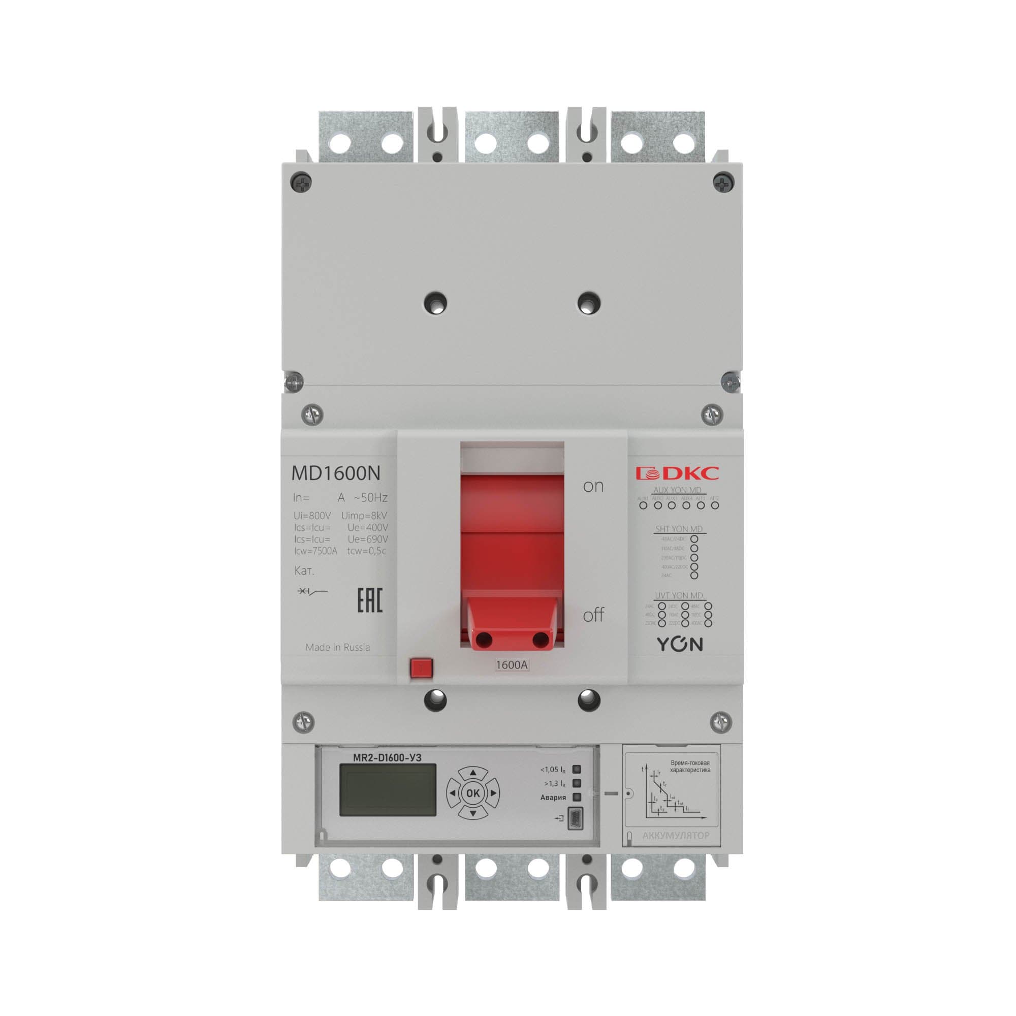 DKC YON pro Автоматический выключатель MD1000H-MR2 3P 1000А 85kA Ir 0.4…1xIn Isd 1.5…10xIn — миниатюра 2