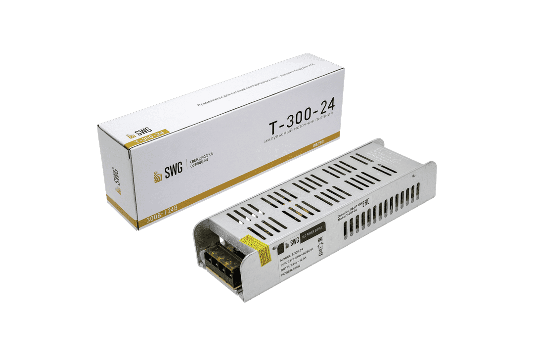 SWG Блок питания компактный (узкий), 300 W, 24V T-300-24