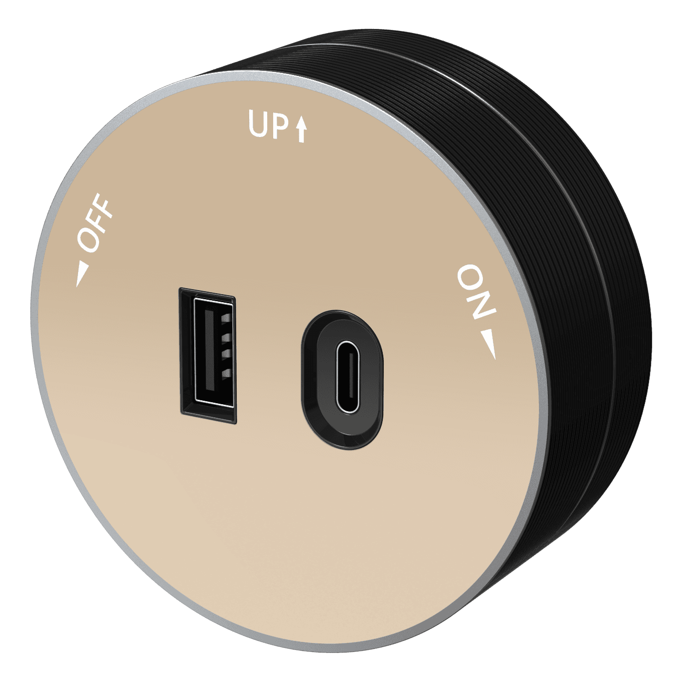 Systeme Electric MultiTrack Песочный Розетка 2хUSB (тип А+С) 18Вт, 5В/3А — миниатюра 3