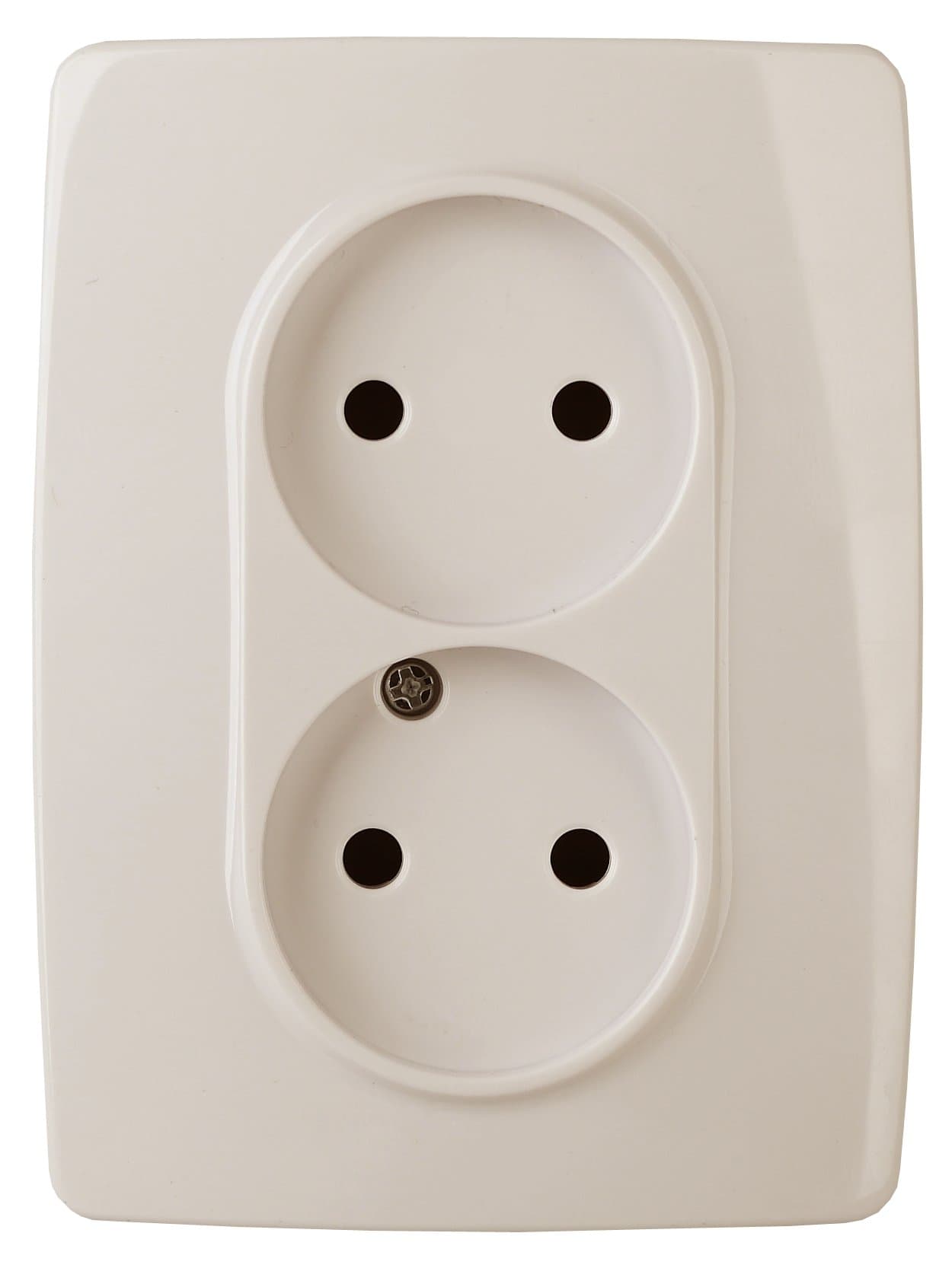 ЭРА 12-2117-02 Розетка 2X2P, 16A-250В, IP20, винт, 12, Слоновая кость