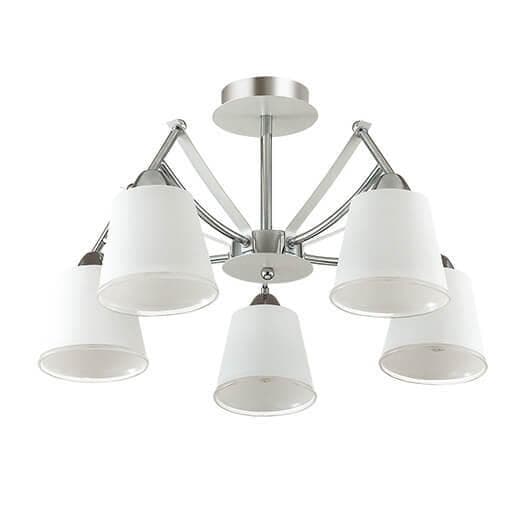 Lumion 3449/5C LN17 121 хром/белый/стекло Люстра потолочная E14 5*60W 220V HADRINNA — миниатюра 2
